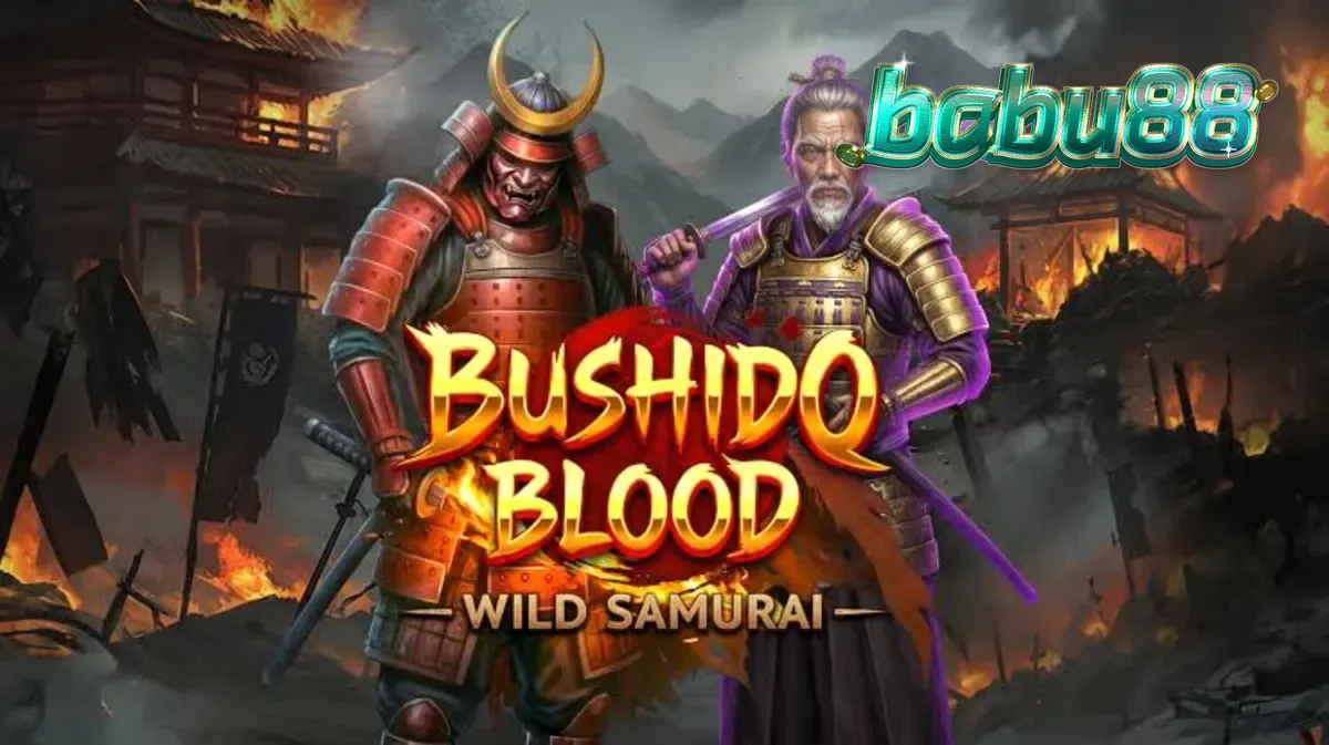Bushido Blood স্লট গেমের একটি দৃশ্য যেখানে সামুরাই যোদ্ধাদের প্রতীক দেখা যাচ্ছে